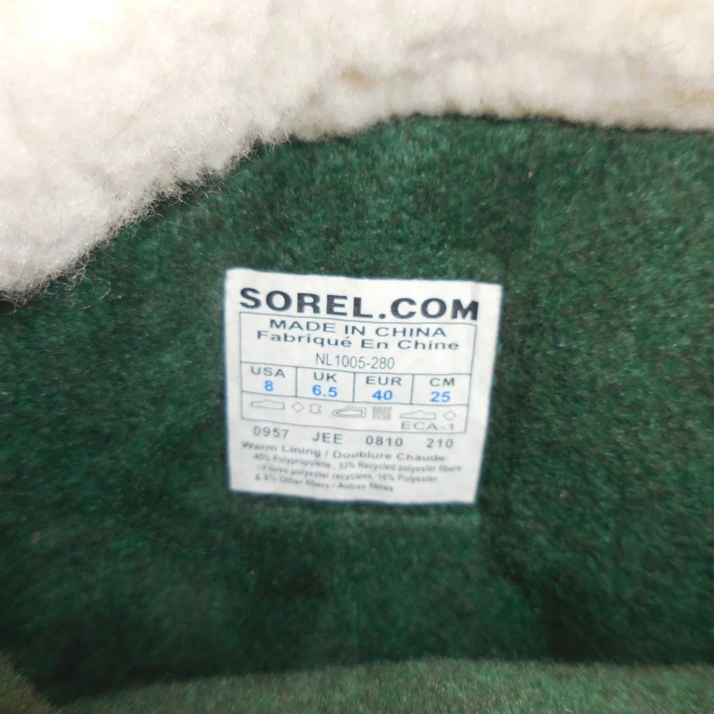 Sorel Caribou Waterproof Winter Snow Boots Buff Tan Black NL1005-280 Womens 8